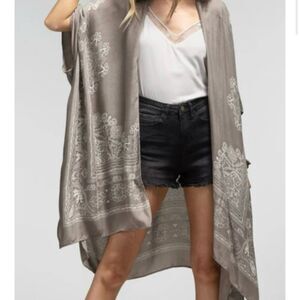 NWT Lana Roux Boho Style Oversize Kimono Cardigan In Women's One Size